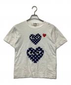 PLAY COMME des GARCONSプレイコムデギャルソン）の古着「半袖カットソー」｜ホワイト