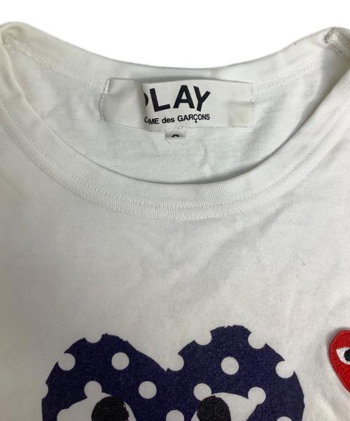 PLAY COMME des GARCONS（プレイコムデギャルソン）PLAY COMME des GARCONS (プレイコムデギャルソン) 半袖カットソー ホワイト サイズ:Sの古着・服飾アイテム
