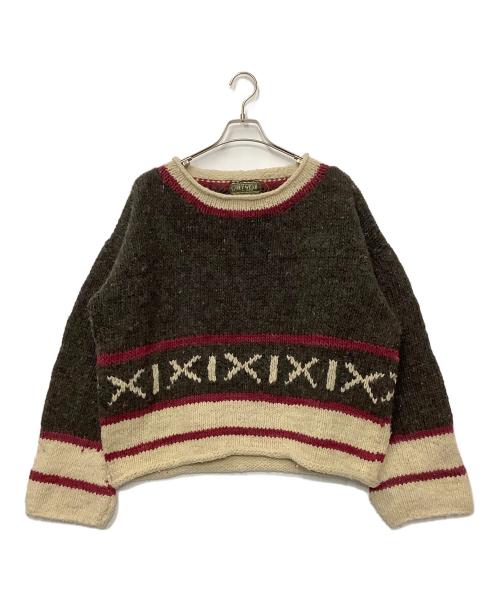REY WEAR（レイウェア）REY WEAR (レイウェア) 厚手ニット ブラウン サイズ:-の古着・服飾アイテム