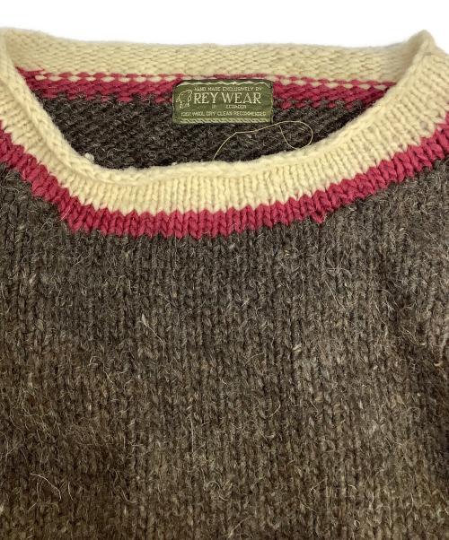 REY WEAR（レイウェア）REY WEAR (レイウェア) 厚手ニット ブラウン サイズ:-の古着・服飾アイテム