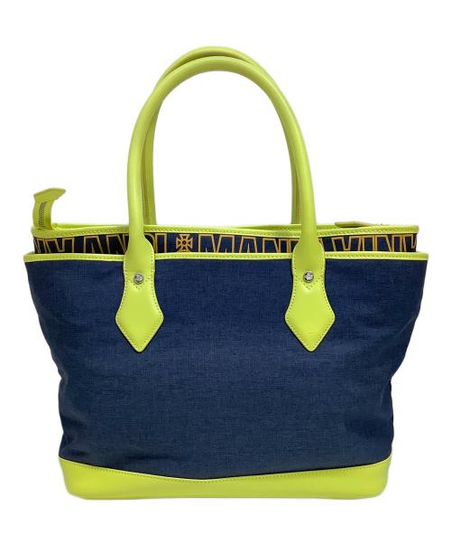 Vivienne Westwood ANGLOMANIA（ヴィヴィアンウエストウッドアングロマニア）Vivienne Westwood ANGLOMANIA (ヴィヴィアンウエストウッドアングロマニア) トートバッグ ネイビーグリンの古着・服飾アイテム