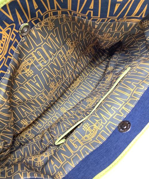 Vivienne Westwood ANGLOMANIA（ヴィヴィアンウエストウッドアングロマニア）Vivienne Westwood ANGLOMANIA (ヴィヴィアンウエストウッドアングロマニア) トートバッグ ネイビーグリンの古着・服飾アイテム