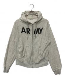 ARMY（アーミー）の古着「ジップパーカー」｜グレー