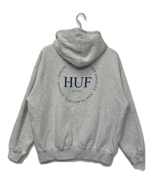 HUF（ハフ）HUF (ハフ) プルオーバーパーカー グレー サイズ:Mの古着・服飾アイテム
