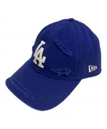 New Era（ニューエラ）の古着「ダメージ加工キャップ」｜ブルー