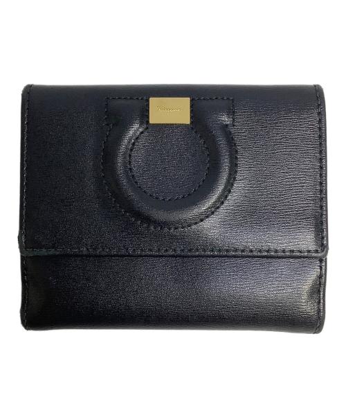 Ferragamo（フェラガモ）Ferragamo (フェラガモ) 2つ折り財布 ブラックの古着・服飾アイテム