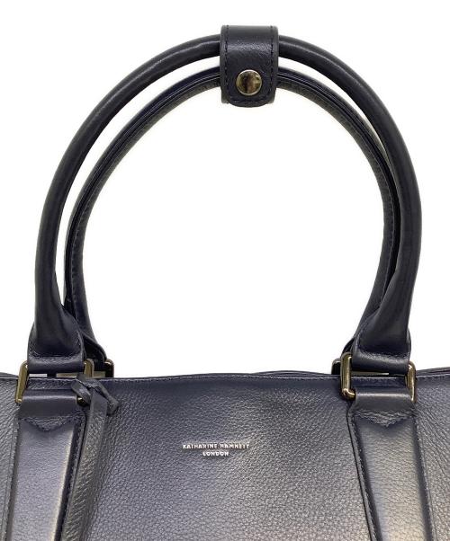 KATHARINE HAMNETT（キャサリンハムネット）KATHARINE HAMNETT (キャサリンハムネット) トートバッグ ネイビーの古着・服飾アイテム