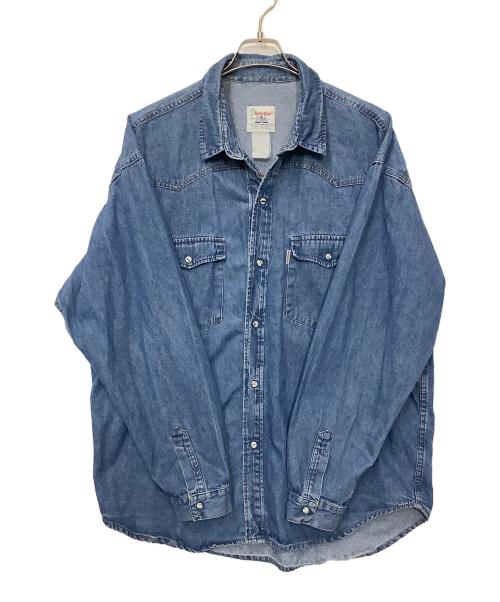 SHOOTER（-）SHOOTER (-) 長袖シャツ ブルー サイズ:-の古着・服飾アイテム