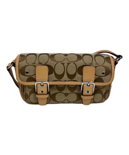 COACH（コーチ）COACH (コーチ) ショルダーバッグ ホワイト×ブラックの古着・服飾アイテム