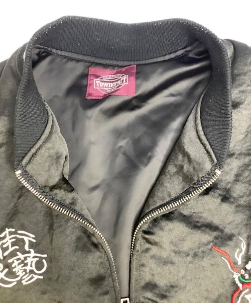 TOWN CRAFT（タウンクラフト）TOWN CRAFT (タウンクラフト) FREAK'S STORE (フリークスストア) スカジャン ブラック サイズ:Mの古着・服飾アイテム
