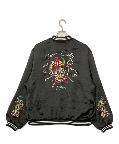 TOWN CRAFT（タウンクラフト）TOWN CRAFT (タウンクラフト) FREAK'S STORE (フリークスストア) スカジャン ブラック サイズ:Mの古着・服飾アイテム