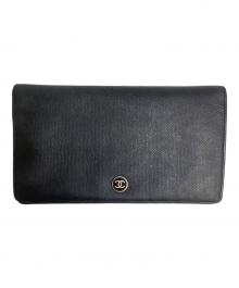 CHANEL（シャネル）の古着「ココマーク2つ折り長財布」｜ブラック