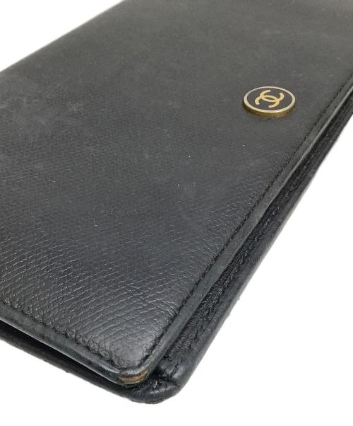 CHANEL（シャネル）CHANEL (シャネル) ココマーク2つ折り長財布 ブラックの古着・服飾アイテム