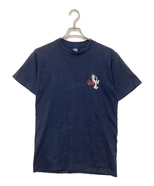 stussy（ステューシー）stussy (ステューシー) 半袖カットソー ネイビー サイズ:Mの古着・服飾アイテム
