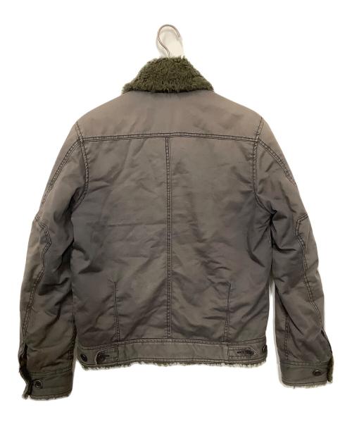 DIESEL（ディーゼル）DIESEL (ディーゼル) ボア付ミリタリージャケット グレー サイズ:Mの古着・服飾アイテム