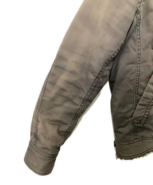 DIESEL（ディーゼル）DIESEL (ディーゼル) ボア付ミリタリージャケット グレー サイズ:Mの古着・服飾アイテム