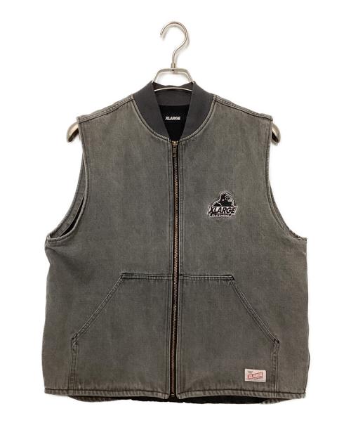X-LARGE（エクストララージ）X-LARGE (エクストララージ) ジップベスト グレー サイズ:Mの古着・服飾アイテム