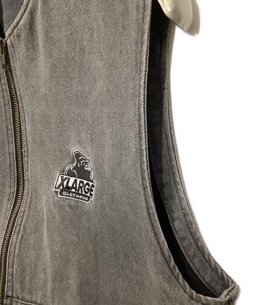 X-LARGE（エクストララージ）X-LARGE (エクストララージ) ジップベスト グレー サイズ:Mの古着・服飾アイテム