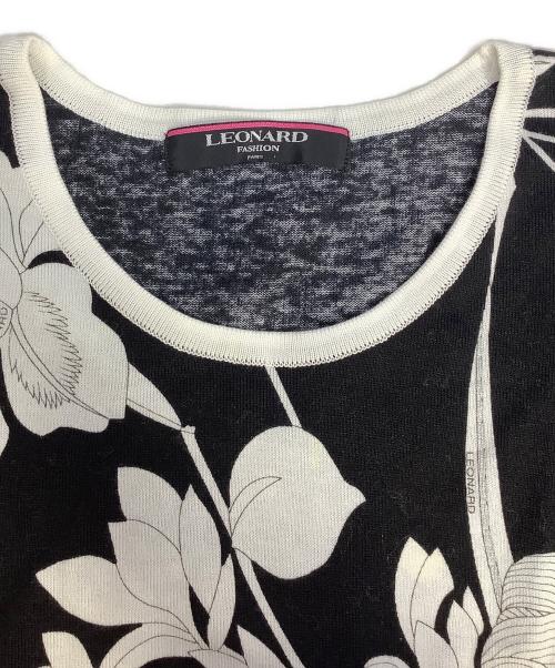 LEONARD FASHION（レオナールファッション）LEONARD FASHION (レオナールファッション) 半袖カットソー ブラック サイズ:LLの古着・服飾アイテム