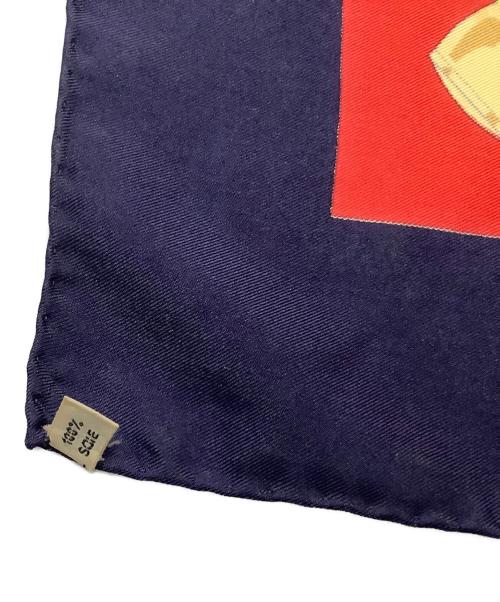 HERMES（エルメス）HERMES (エルメス) スカーフ ネイビーの古着・服飾アイテム
