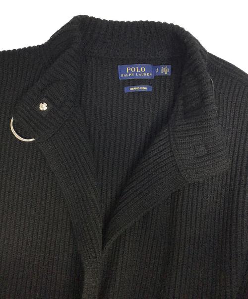 POLO RALPH LAUREN（ポロ・ラルフローレン）POLO RALPH LAUREN (ポロ・ラルフローレン) 厚手カーディガン ブラック サイズ:Sの古着・服飾アイテム