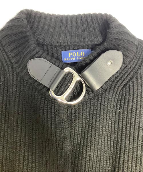 POLO RALPH LAUREN（ポロ・ラルフローレン）POLO RALPH LAUREN (ポロ・ラルフローレン) 厚手カーディガン ブラック サイズ:Sの古着・服飾アイテム
