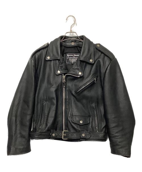 JAMES DEAN（ジェームス・ディーン）JAMES DEAN (ジェームス・ディーン) レザーライダースジャケット ブラック サイズ:Mの古着・服飾アイテム
