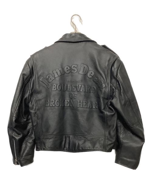 JAMES DEAN（ジェームス・ディーン）JAMES DEAN (ジェームス・ディーン) レザーライダースジャケット ブラック サイズ:Mの古着・服飾アイテム