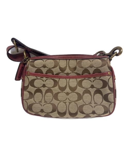 COACH（コーチ）COACH (コーチ) ワンショルダーバッグ ボルドー×ベージュの古着・服飾アイテム