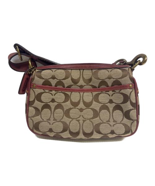 COACH（コーチ）COACH (コーチ) ワンショルダーバッグ ボルドー×ベージュの古着・服飾アイテム
