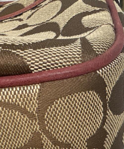 COACH（コーチ）COACH (コーチ) ワンショルダーバッグ ボルドー×ベージュの古着・服飾アイテム