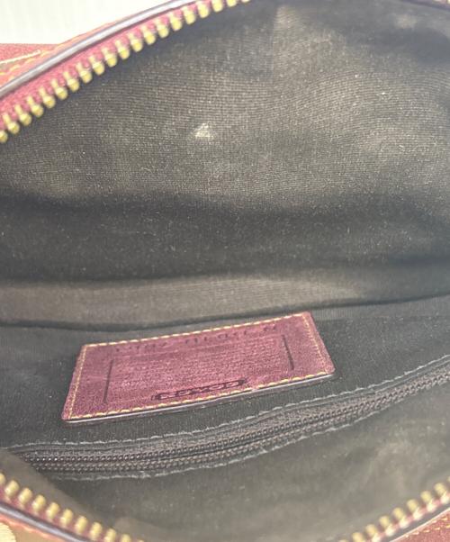 COACH（コーチ）COACH (コーチ) ワンショルダーバッグ ボルドー×ベージュの古着・服飾アイテム