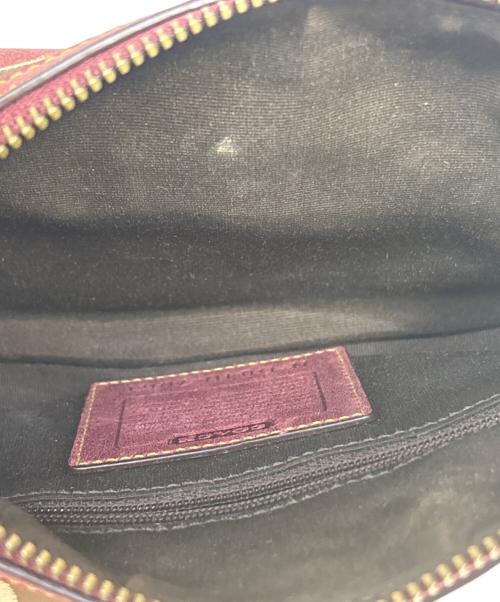 COACH（コーチ）COACH (コーチ) ワンショルダーバッグ ボルドー×ベージュの古着・服飾アイテム