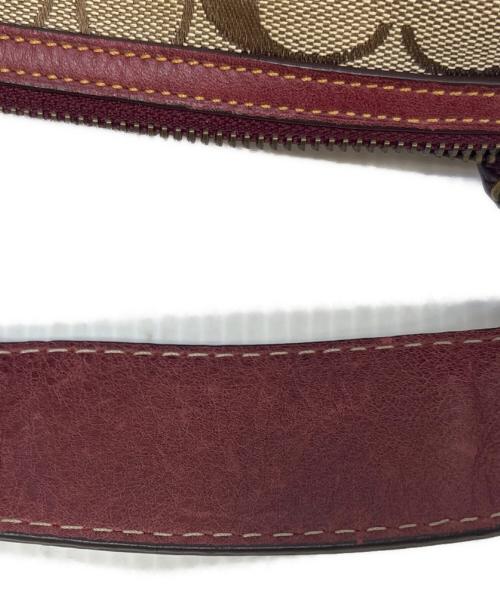 COACH（コーチ）COACH (コーチ) ワンショルダーバッグ ボルドー×ベージュの古着・服飾アイテム