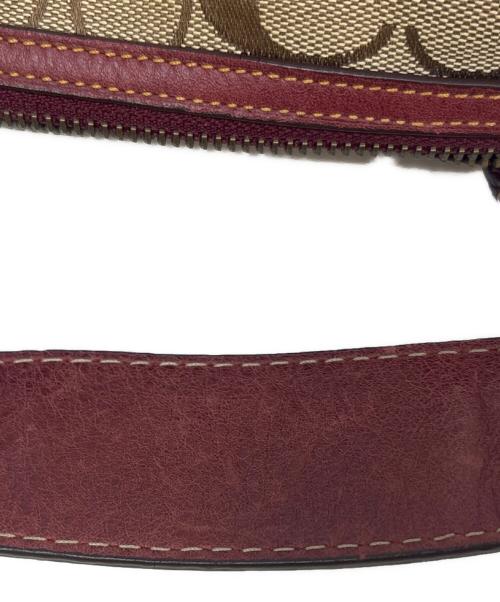 COACH（コーチ）COACH (コーチ) ワンショルダーバッグ ボルドー×ベージュの古着・服飾アイテム