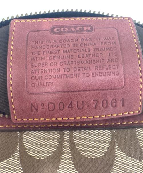 COACH（コーチ）COACH (コーチ) ワンショルダーバッグ ボルドー×ベージュの古着・服飾アイテム