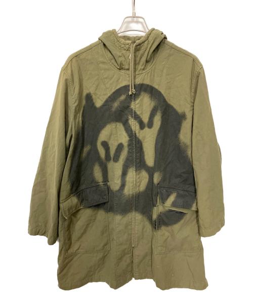 SUPREME（シュプリーム）SUPREME (シュプリーム) YOHJI YAMAMOTO (ヨウジヤマモト) フーデッドコート カーキ×ブラック サイズ:Mの古着・服飾アイテム