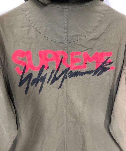 SUPREME（シュプリーム）SUPREME (シュプリーム) YOHJI YAMAMOTO (ヨウジヤマモト) フーデッドコート カーキ×ブラック サイズ:Mの古着・服飾アイテム