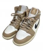 NIKEナイキ）の古着「Air Jordan 1 Mid」｜ベージュ×ホワイト
