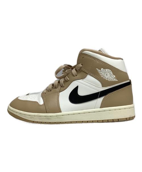 NIKE（ナイキ）NIKE (ナイキ) Air Jordan 1 Mid ベージュ×ホワイト サイズ:27cmの古着・服飾アイテム