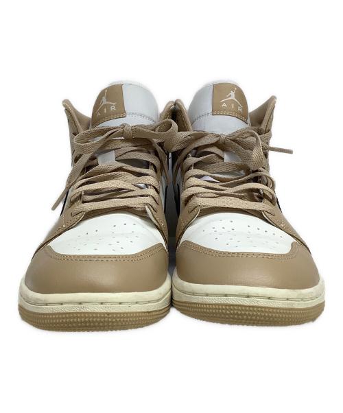 NIKE（ナイキ）NIKE (ナイキ) Air Jordan 1 Mid ベージュ×ホワイト サイズ:27cmの古着・服飾アイテム