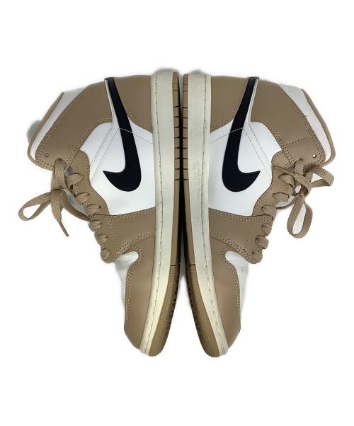 NIKE（ナイキ）NIKE (ナイキ) Air Jordan 1 Mid ベージュ×ホワイト サイズ:27cmの古着・服飾アイテム