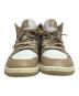 中古・古着 NIKE (ナイキ) Air Jordan 1 Mid ベージュ×ホワイト サイズ:27cm：8000円