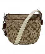 COACHコーチ）の古着「ショルダーバッグ」｜ベージュ×ブラウン