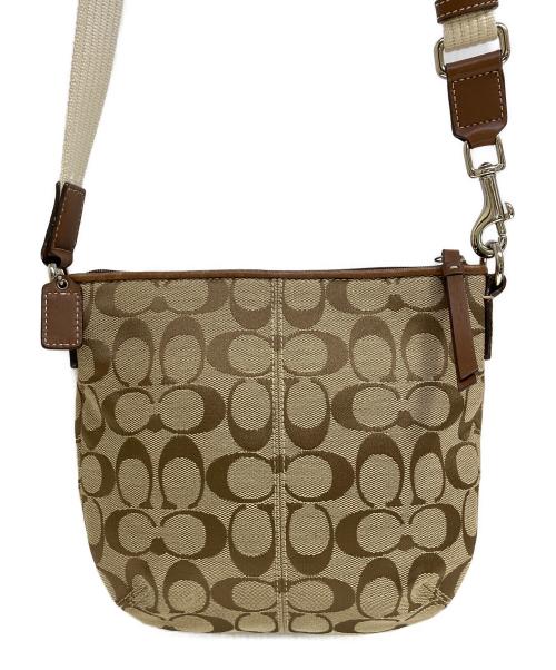COACH（コーチ）COACH (コーチ) ショルダーバッグ ベージュ×ブラウンの古着・服飾アイテム