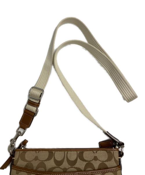 COACH（コーチ）COACH (コーチ) ショルダーバッグ ベージュ×ブラウンの古着・服飾アイテム