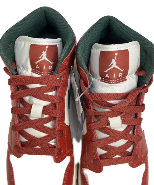 NIKE（ナイキ）NIKE (ナイキ) AIR JORDAN 1 MID レッド×ホワイト サイズ:24.5cm 未使用品の古着・服飾アイテム