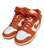 NIKEナイキ）の古着「ハイカットスニーカー」｜ホワイト×オレンジ