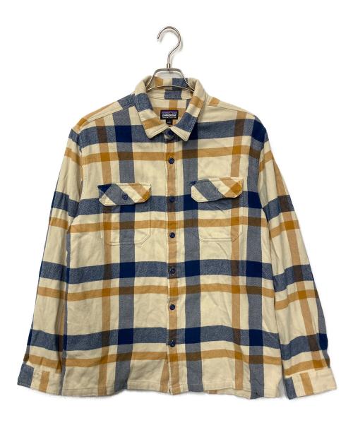 Patagonia（パタゴニア）Patagonia (パタゴニア) ネルシャツ イエロー×ブルー サイズ:Lの古着・服飾アイテム