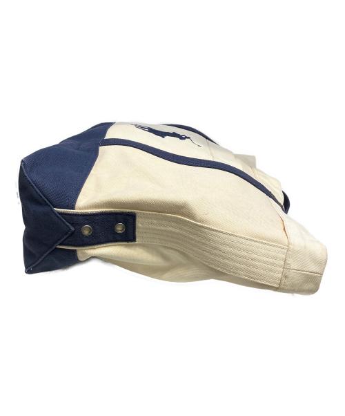 POLO RALPH LAUREN（ポロ・ラルフローレン）POLO RALPH LAUREN (ポロ・ラルフローレン) トートバッグ アイボリー×ネイビーの古着・服飾アイテム